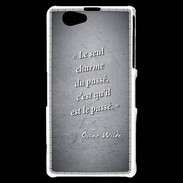 Coque Sony Xperia Z1 Compact Charme passé Noir Citation Oscar Wilde