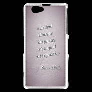 Coque Sony Xperia Z1 Compact Charme passé Rose Citation Oscar Wilde