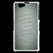 Coque Sony Xperia Z1 Compact Femmes comprises Vert Citation Oscar Wilde