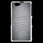 Coque Sony Xperia Z1 Compact Sagesse rêves Noir Citation Oscar Wilde