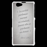 Coque Sony Xperia Z1 Compact Société rêveur Gris Citation Oscar Wilde