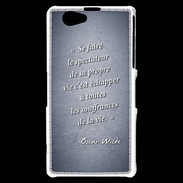 Coque Sony Xperia Z1 Compact Spectateur Bleu Citation Oscar Wilde