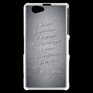 Coque Sony Xperia Z1 Compact Spectateur Noir Citation Oscar Wilde