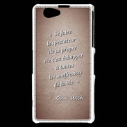 Coque Sony Xperia Z1 Compact Spectateur Rouge Citation Oscar Wilde