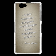 Coque Sony Xperia Z1 Compact Spectateur Sepia Citation Oscar Wilde