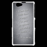 Coque Sony Xperia Z1 Compact Ame nait Noir Citation Oscar Wilde