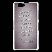 Coque Sony Xperia Z1 Compact Ame nait Violet Citation Oscar Wilde