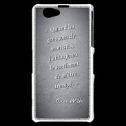 Coque Sony Xperia Z1 Compact Avis gens Noir Citation Oscar Wilde