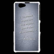 Coque Sony Xperia Z1 Compact Choix ennemis Bleu Citation Oscar Wilde
