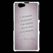 Coque Sony Xperia Z1 Compact Choix ennemis Rose Citation Oscar Wilde
