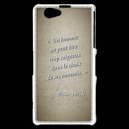 Coque Sony Xperia Z1 Compact Choix ennemis Sepia Citation Oscar Wilde