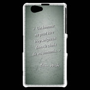 Coque Sony Xperia Z1 Compact Choix ennemis Vert Citation Oscar Wilde