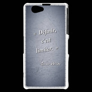 Coque Sony Xperia Z1 Compact Définir Bleu Citation Oscar Wilde