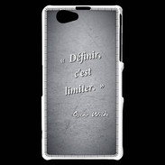 Coque Sony Xperia Z1 Compact Définir Noir Citation Oscar Wilde