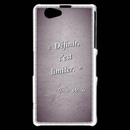 Coque Sony Xperia Z1 Compact Définir Violet Citation Oscar Wilde