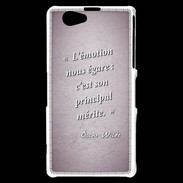 Coque Sony Xperia Z1 Compact Emotion égarée Rose Citation Oscar Wilde