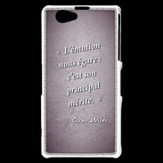 Coque Sony Xperia Z1 Compact Emotion égarée Violet Citation Oscar Wilde