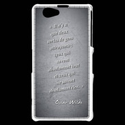 Coque Sony Xperia Z1 Compact Gens attrayants Noir Citation Oscar Wilde
