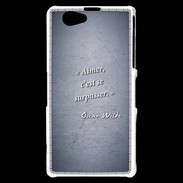 Coque Sony Xperia Z1 Compact Aimer Bleu Citation Oscar Wilde