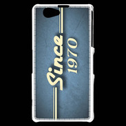 Coque Sony Xperia Z1 Compact Since 1970 Bleu