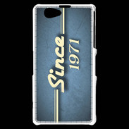 Coque Sony Xperia Z1 Compact Since 1971 Bleu