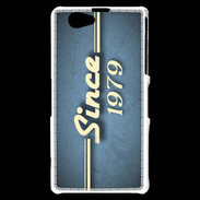 Coque Sony Xperia Z1 Compact Since 1979 Bleu