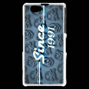 Coque Sony Xperia Z1 Compact Since crane bleu 1991