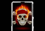 Coque Sony Xperia Z1 Compact Tête de mort en flamme 5