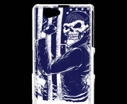 Coque Sony Xperia Z1 Compact Tête de mort Biker USA