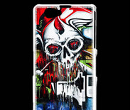Coque Sony Xperia Z1 Compact Tête de mort Graffiti couleur