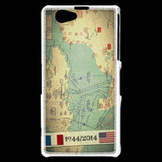 Coque Sony Xperia Z1 Compact Débarquement Normandie Carte ZG