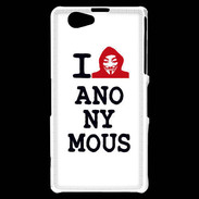 Coque Sony Xperia Z1 Compact I love anonymous