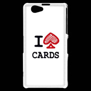 Coque Sony Xperia Z1 Compact I love Cards spade