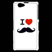 Coque Sony Xperia Z1 Compact I love Moustache