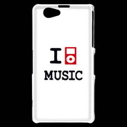 Coque Sony Xperia Z1 Compact I love Music