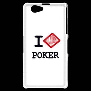 Coque Sony Xperia Z1 Compact I love Poker Diamond