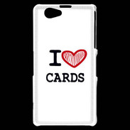 Coque Sony Xperia Z1 Compact I love Poker Heart
