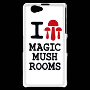 Coque Sony Xperia Z1 Compact I love Mushrooms