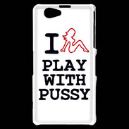 Coque Sony Xperia Z1 Compact I love Play Pussy