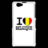 Coque Sony Xperia Z1 Compact I love Belgique 2