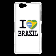 Coque Sony Xperia Z1 Compact I love Brazil 2