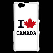 Coque Sony Xperia Z1 Compact I love Canada 2