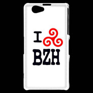 Coque Sony Xperia Z1 Compact I love BZH 2