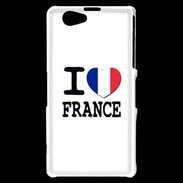 Coque Sony Xperia Z1 Compact I love France 2