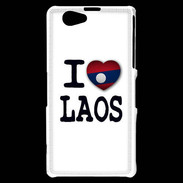 Coque Sony Xperia Z1 Compact I love Laos 2