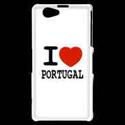 Coque Sony Xperia Z1 Compact I love Portugal