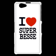 Coque Sony Xperia Z1 Compact I love Super Besse