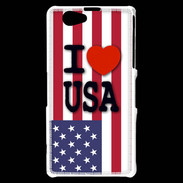 Coque Sony Xperia Z1 Compact I love USA 3