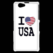 Coque Sony Xperia Z1 Compact I love USA 2