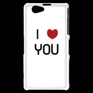 Coque Sony Xperia Z1 Compact I love you